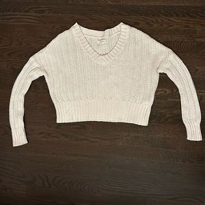 Aeropostale Cream Cropped Sweater